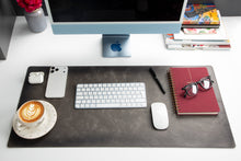 Lined Leather Desk Mat Medium Size