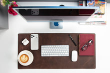Lined Leather Desk Mat Medium Size
