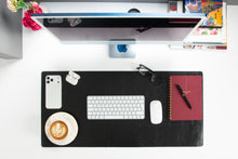 Lined Leather Desk Mat Medium Size