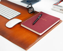 Lined Leather Desk Mat Medium Size
