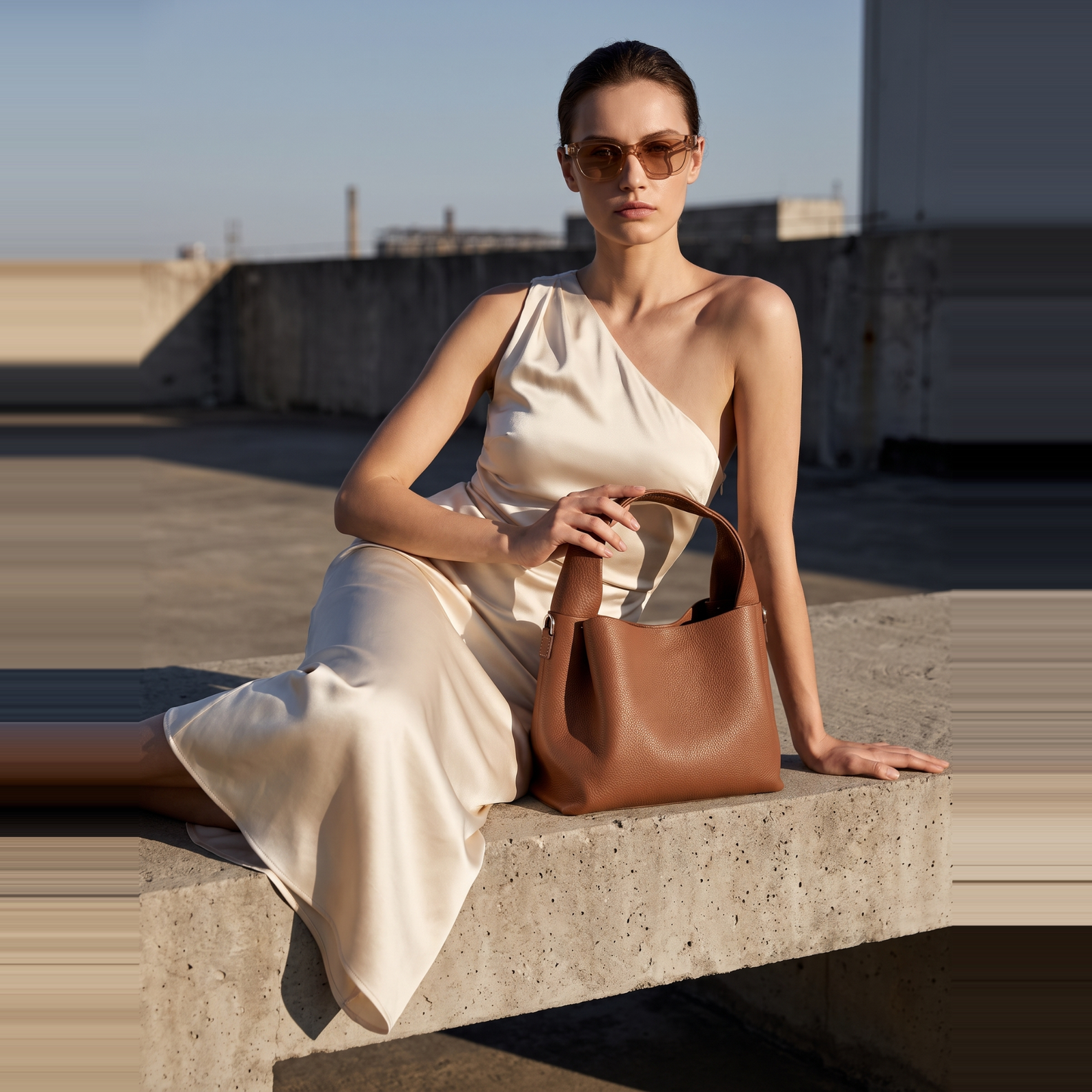 Lucienne Leather Shoulder Bag