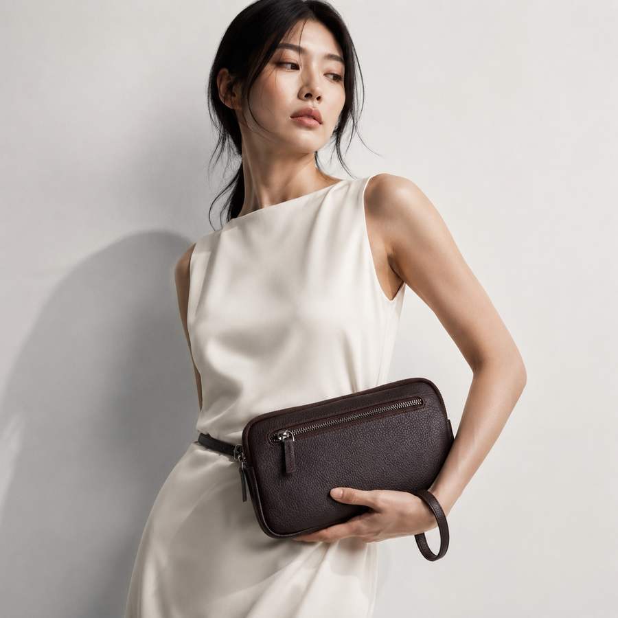 Alden Leather Clutch Bag
