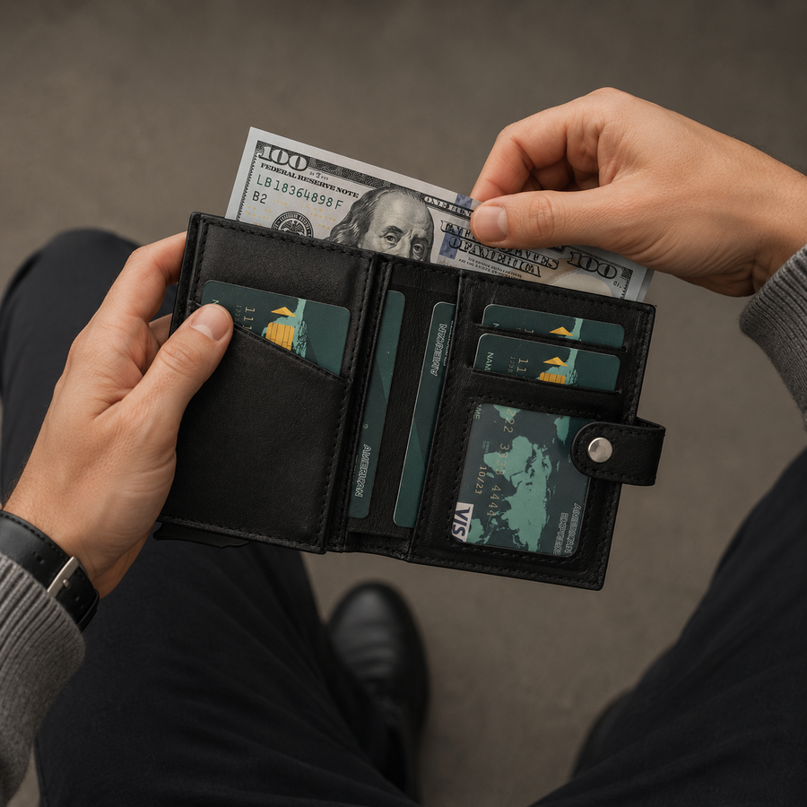 Varen Mechanical Leather Card Holder