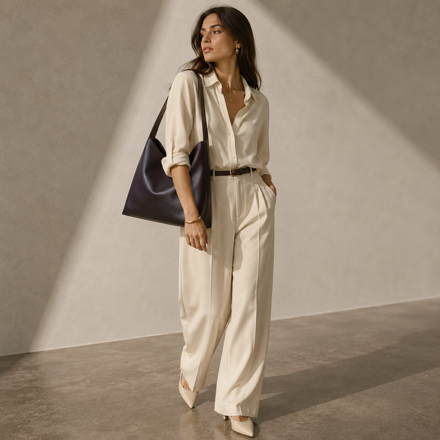 Odette Leather Tote Bag