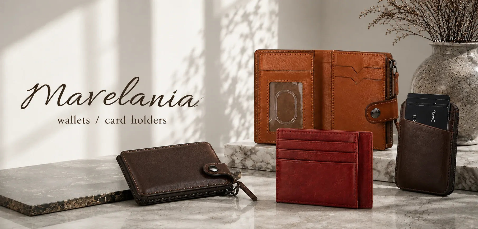 Mavelania wallet and card holder collection